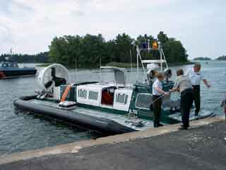 Craft is being tied to pier